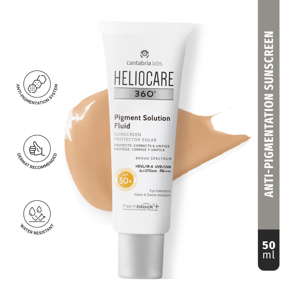 360 Pigment Solution Fluid Sunscreen With Niacinamide SPF 50+ Pa++++ Remove Tan & Brighten