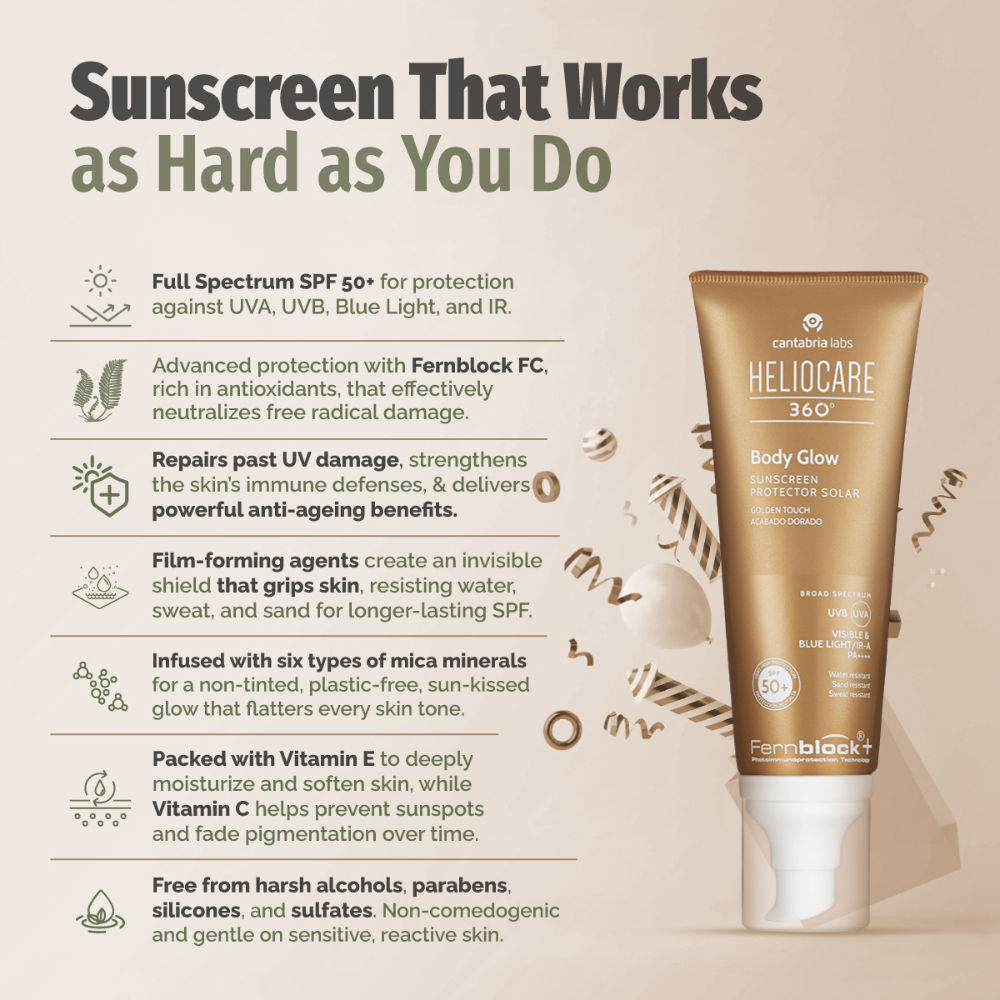 360 Body Glow SPF 50+ Body Sunscreen