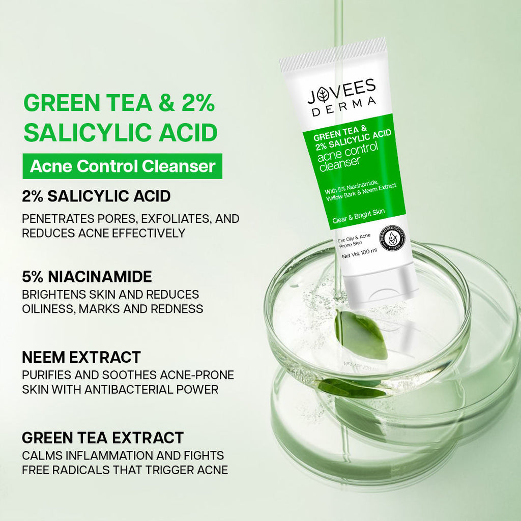 Derma Green Tea 2% Salicylic Acid Acne Control Cleanser