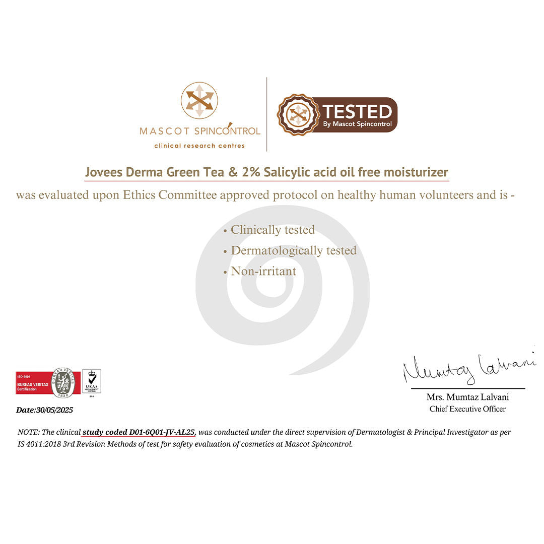 Derma Green Tea 2% Salicylic Acid Oil Free Moisturizer