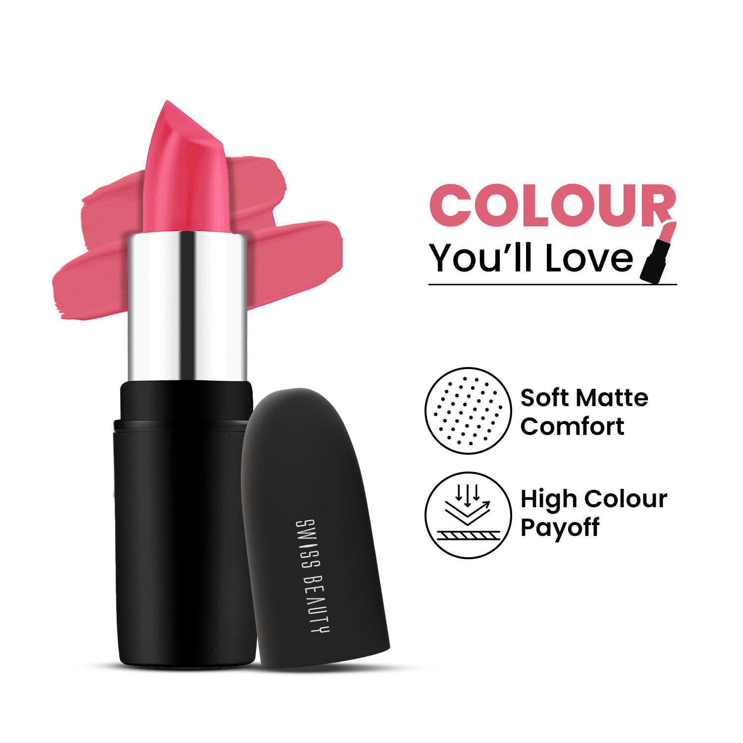 Pure Matte Lipstick , Non-Drying, Smooth Glide, Long Lasting - 216 Lust On