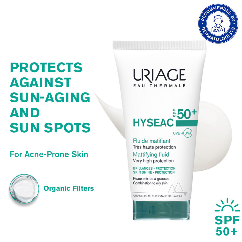 Hyseac Mattifying Fluid SPF50+ Light & Matt Texture Combination Oily Skin Dermat Recommended