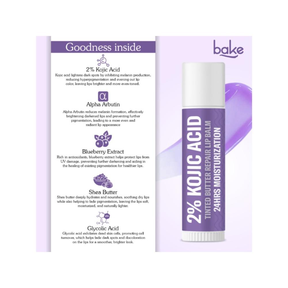 2% Kojic Acid Tinted Lip Brightening Balm with 1% Alpha Arbutin For Dark & Pigmented Lips
