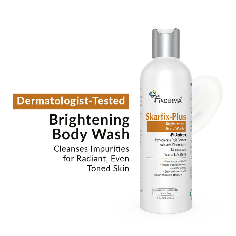 Skarfix Plus Brightening Body Wash with Kojic Acid & Niacinamide Body Wash Shower Gel