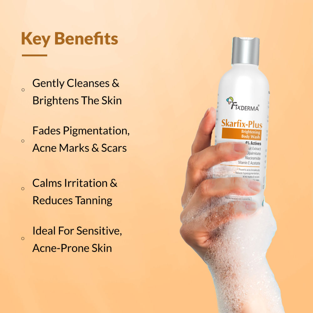 Skarfix Plus Brightening Body Wash with Kojic Acid & Niacinamide Body Wash Shower Gel