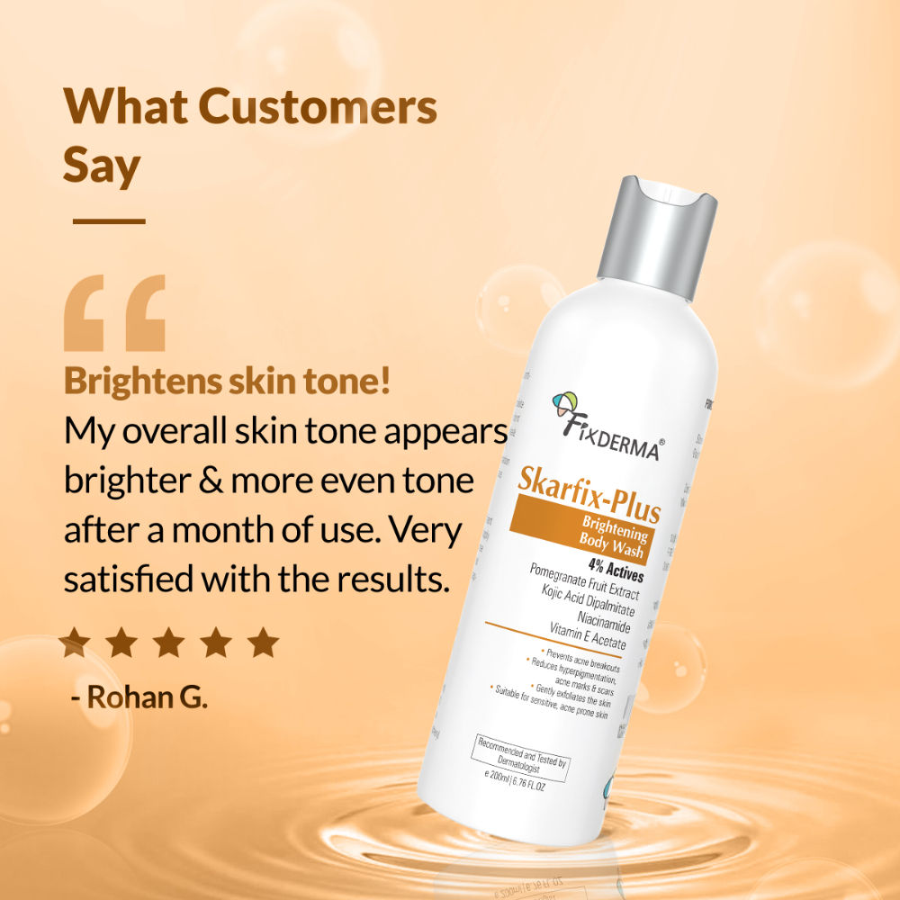 Skarfix Plus Brightening Body Wash with Kojic Acid & Niacinamide Body Wash Shower Gel