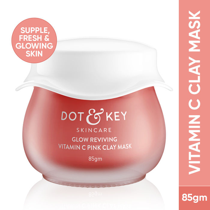 Pink Clay Face Mask For Glowing Skin With Vitamin C- Fades Dark Spots