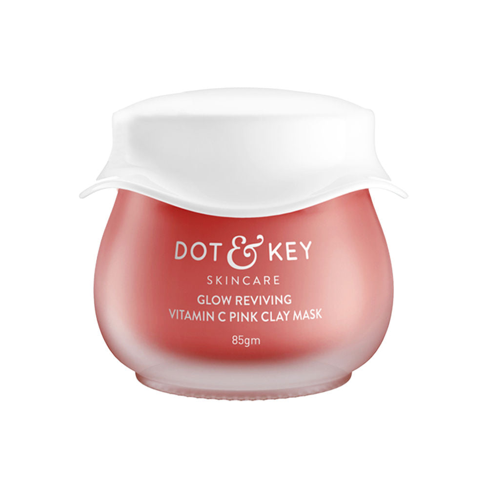 Pink Clay Face Mask For Glowing Skin With Vitamin C- Fades Dark Spots