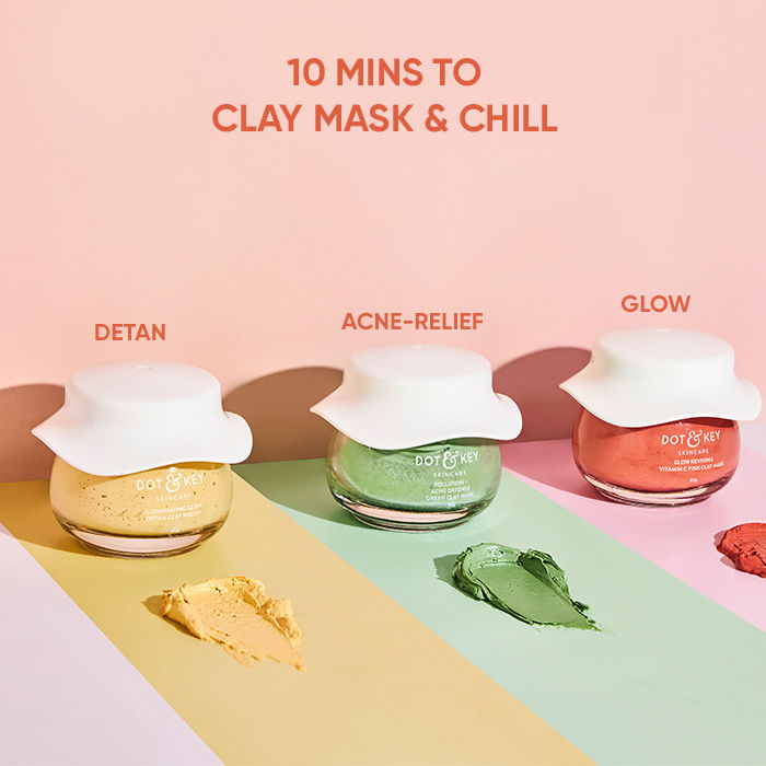 Pink Clay Face Mask For Glowing Skin With Vitamin C- Fades Dark Spots
