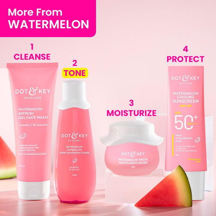 Watermelon Superglow Pore Tightening Toner With Glycolic, Exfoliates & Controls Excess Oil