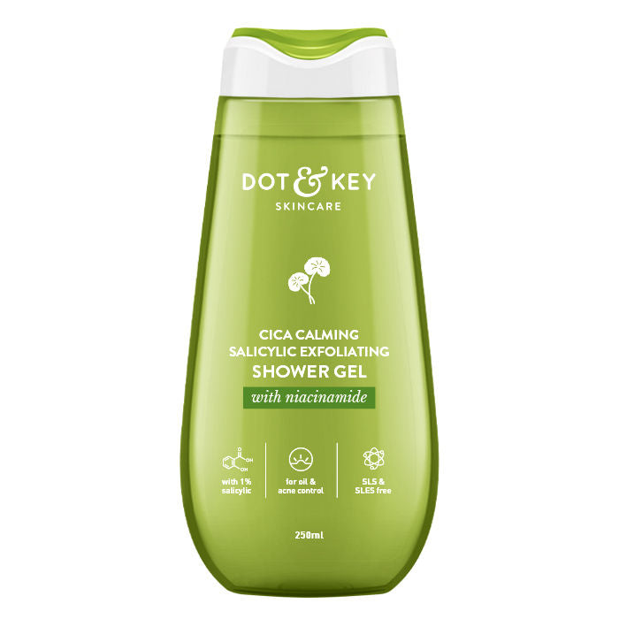 Cica Calming Salicylic Exfoliating Shower Gel, With Niacinamide, Acne & Oil Control