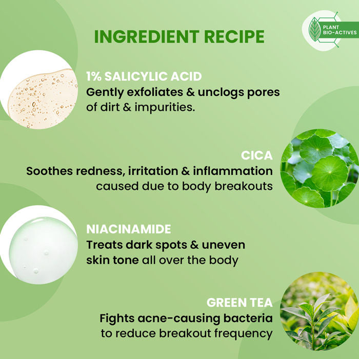 Cica Calming Salicylic Exfoliating Shower Gel, With Niacinamide, Acne & Oil Control