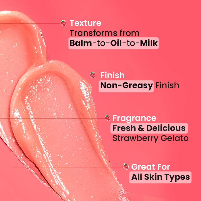 Strawberry Dew Melt-in-a-Flash Cleansing Balm, With Fruit Enzymes & Vitamins