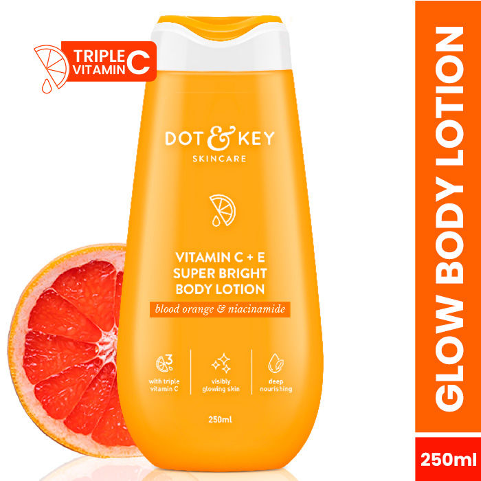 Vitamin C + E Super Bright Body Lotion, With Blood Orange & Niacinamide, Deep Nourishment