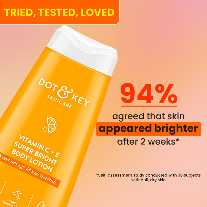 Vitamin C + E Super Bright Body Lotion, With Blood Orange & Niacinamide, Deep Nourishment