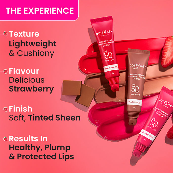 Ceramide & Peptide Barrier Repair SPF 50 PA+++ Tinted Lip Balm For Plump Lips