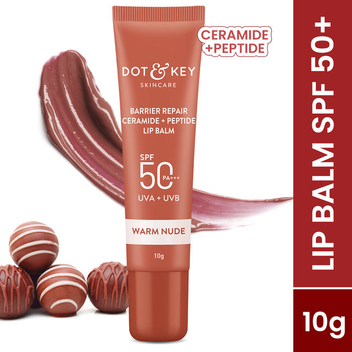 Ceramide & Peptide Barrier Repair SPF 50 PA+++ Tinted Lip Balm For Plump Lips - Warm Nude