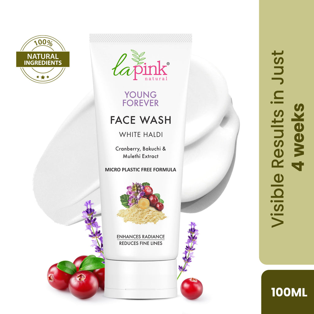 Young Forever White Haldi Face Wash Deep Cleansing Brightening Anti Aging Face Wash