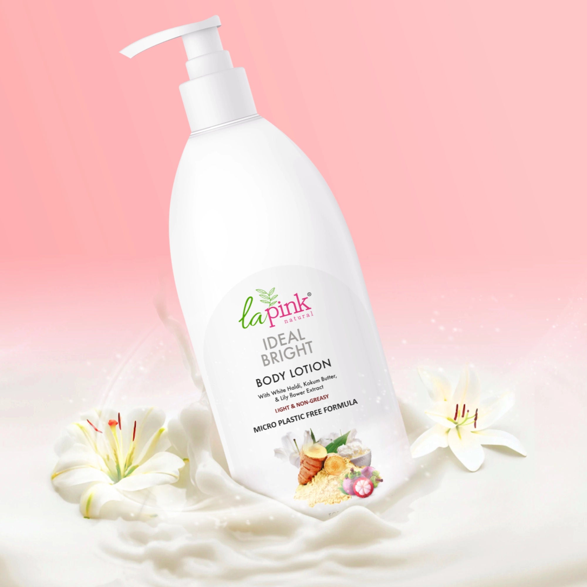Ideal Bright Body Lotion, Non Greasy Moisturizer 100% Microplastic Free Formula