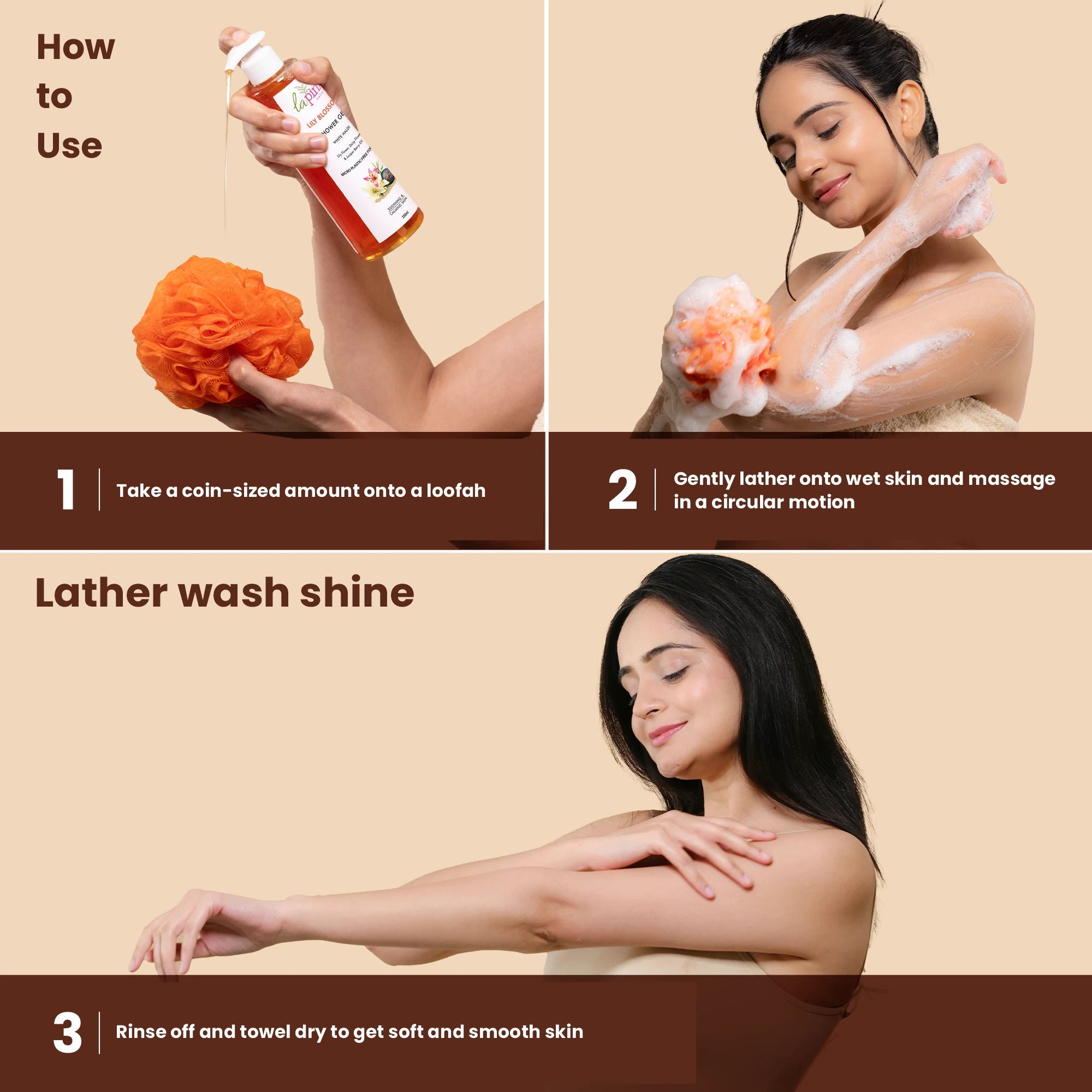 Lily Blossom Shower Gel Deep Hydration Skin Smoothing Calming Even Tone Body Wash