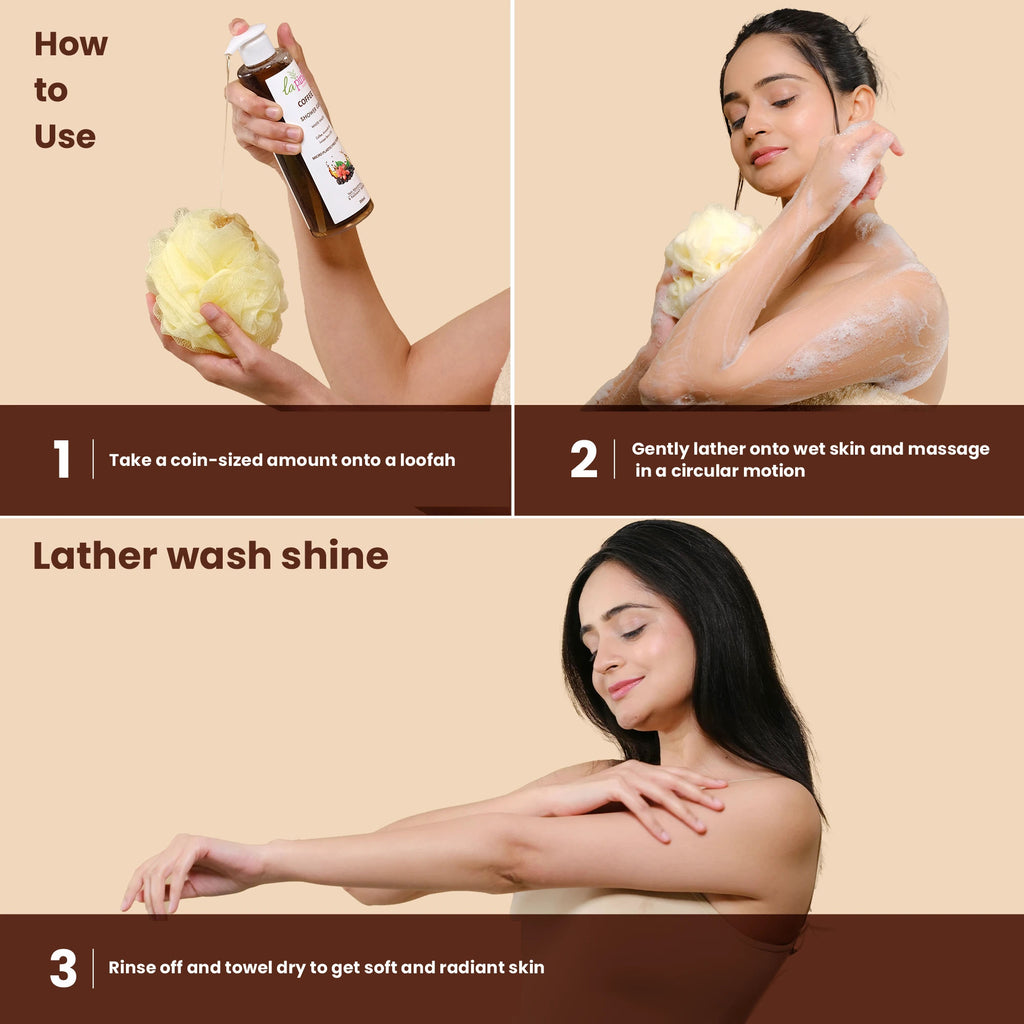 Coffee Shower Gel Tan Removal Deep Cleansing Soft Radiant Glowing Skin Body Wash