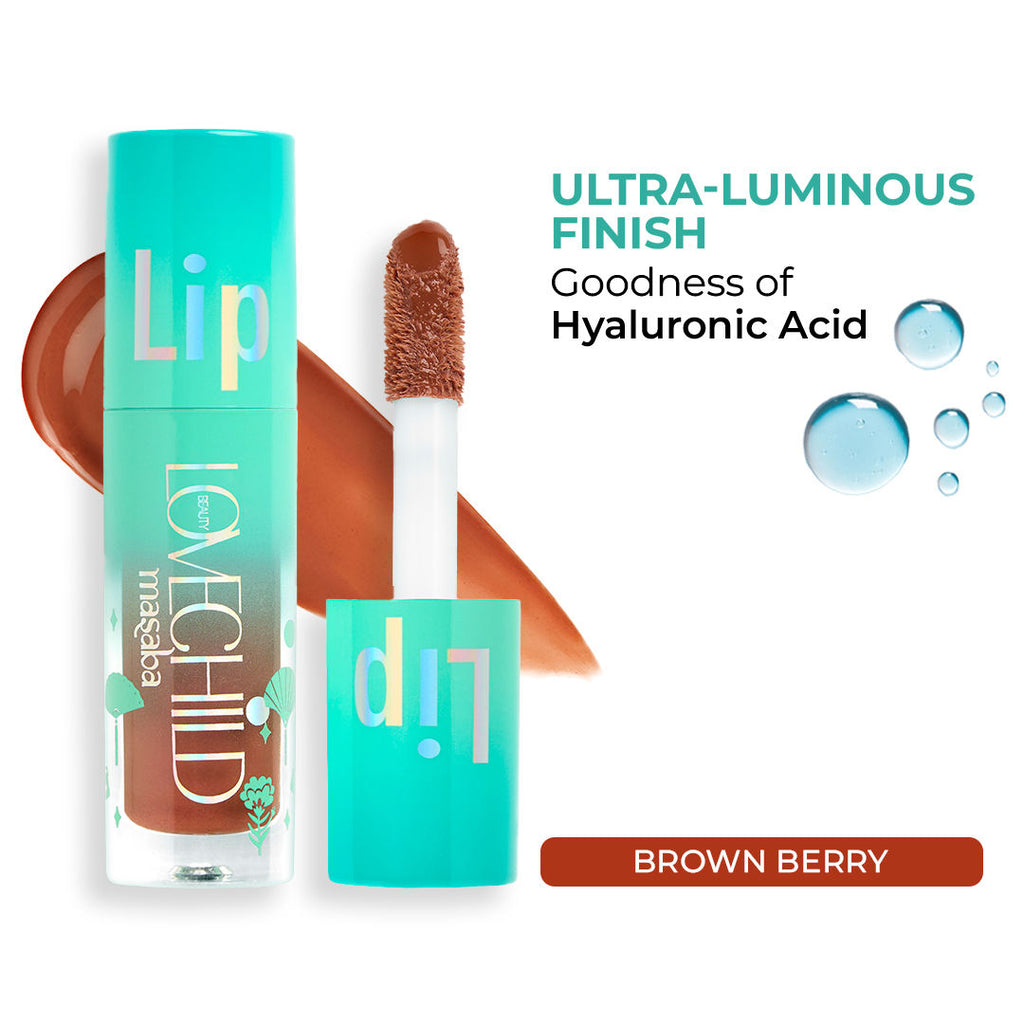 Lip Gloss Oil, Tinted Lip Gelato Enriched with Jojoba Oil & Shea Butter - Brown Berry