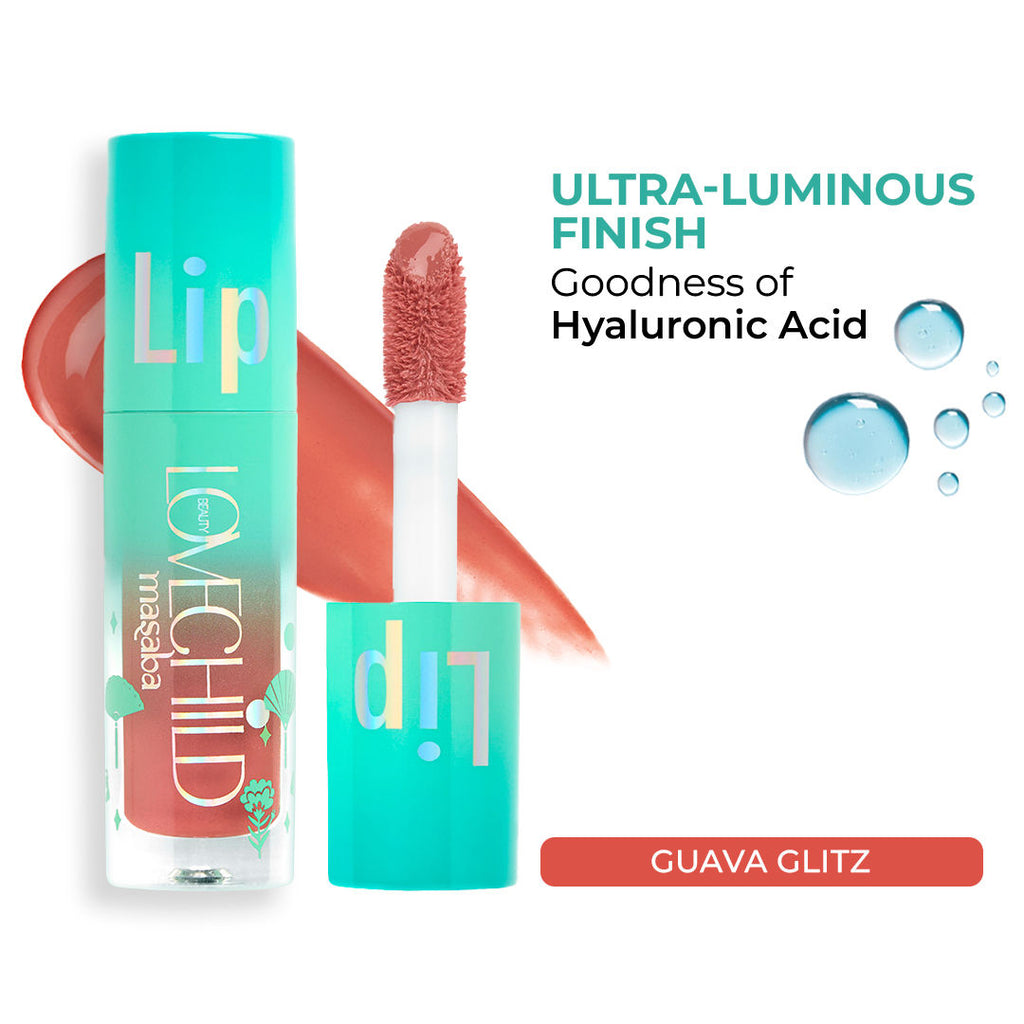 Lip Gloss Oil, Tinted Lip Gelato Enriched with Jojoba Oil & Shea Butter - Guava Glitz