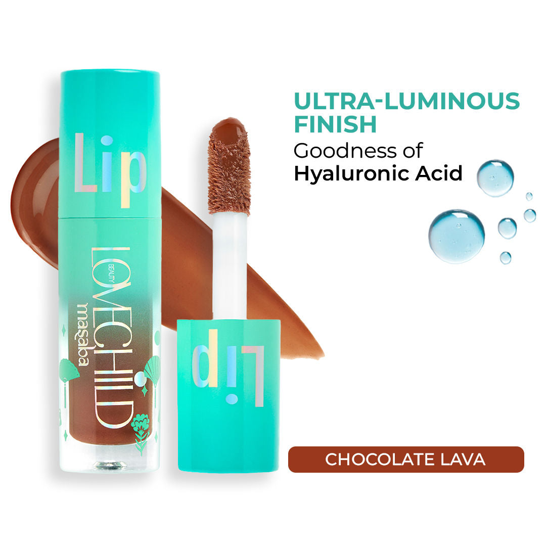 Lip Gloss Oil, Tinted Lip Gelato Enriched with Jojoba Oil & Shea Butter - Chocolate Lava