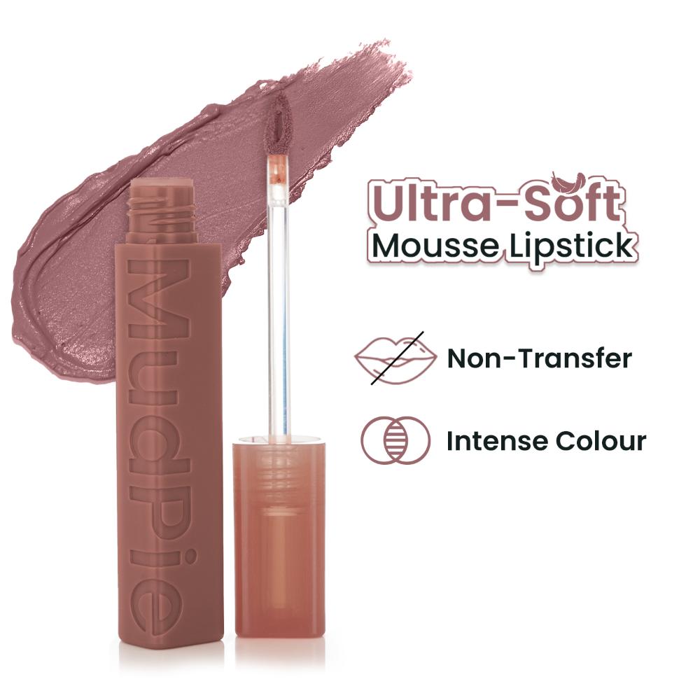 MudPie Lipstick With Velvet Matte Finish - 1 Brown Mush