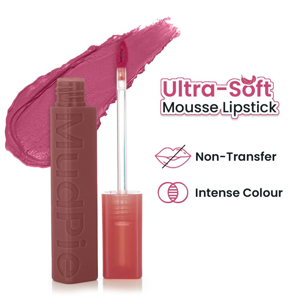 MudPie Lipstick With Velvet Matte Finish - 5 Rose Wood