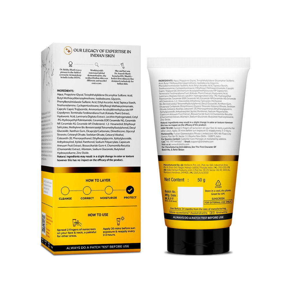 Ceramide & Vitamin C Sunscreen SPF 50+ PA++++ In-Vivo Tested for Bright Skin