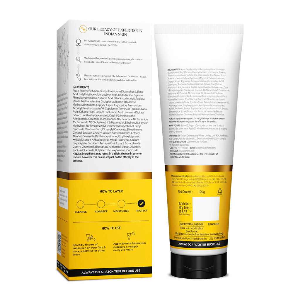 Ceramide & Vitamin C Sunscreen SPF 50+ PA++++ In-Vivo Tested for Bright Skin