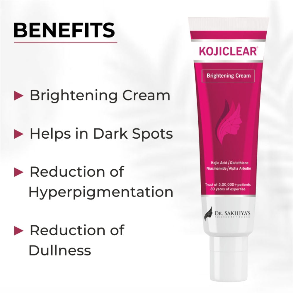 Kojiclear Whitening Brightening Tan Removal Face Cream with Kojic Acid Glutathione