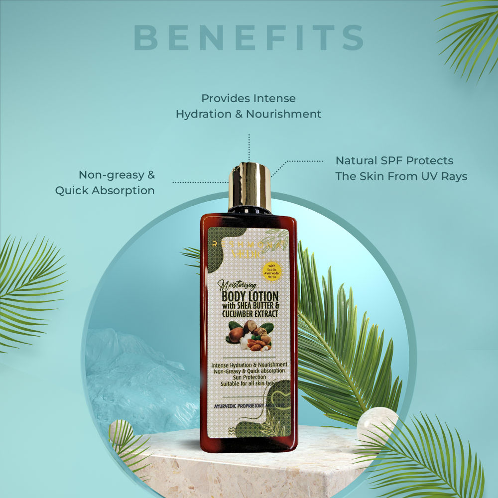 Vedic Moisturizing Body Lotion With Shea Butter And Cucumber Extract