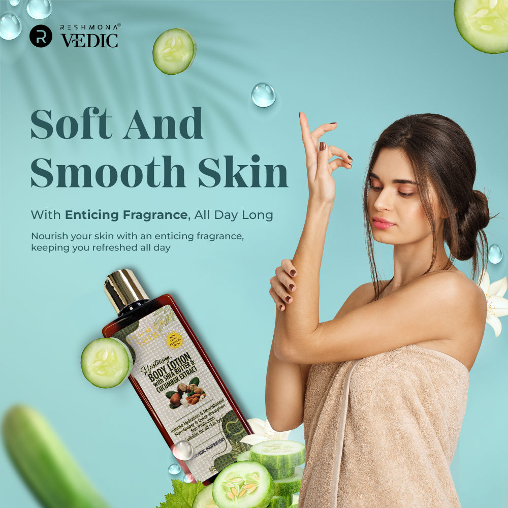 Vedic Moisturizing Body Lotion With Shea Butter And Cucumber Extract