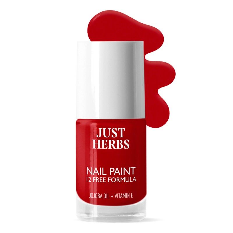 12 Chemical Free Formula Nail Polish - Nude Elegance - Hot Red