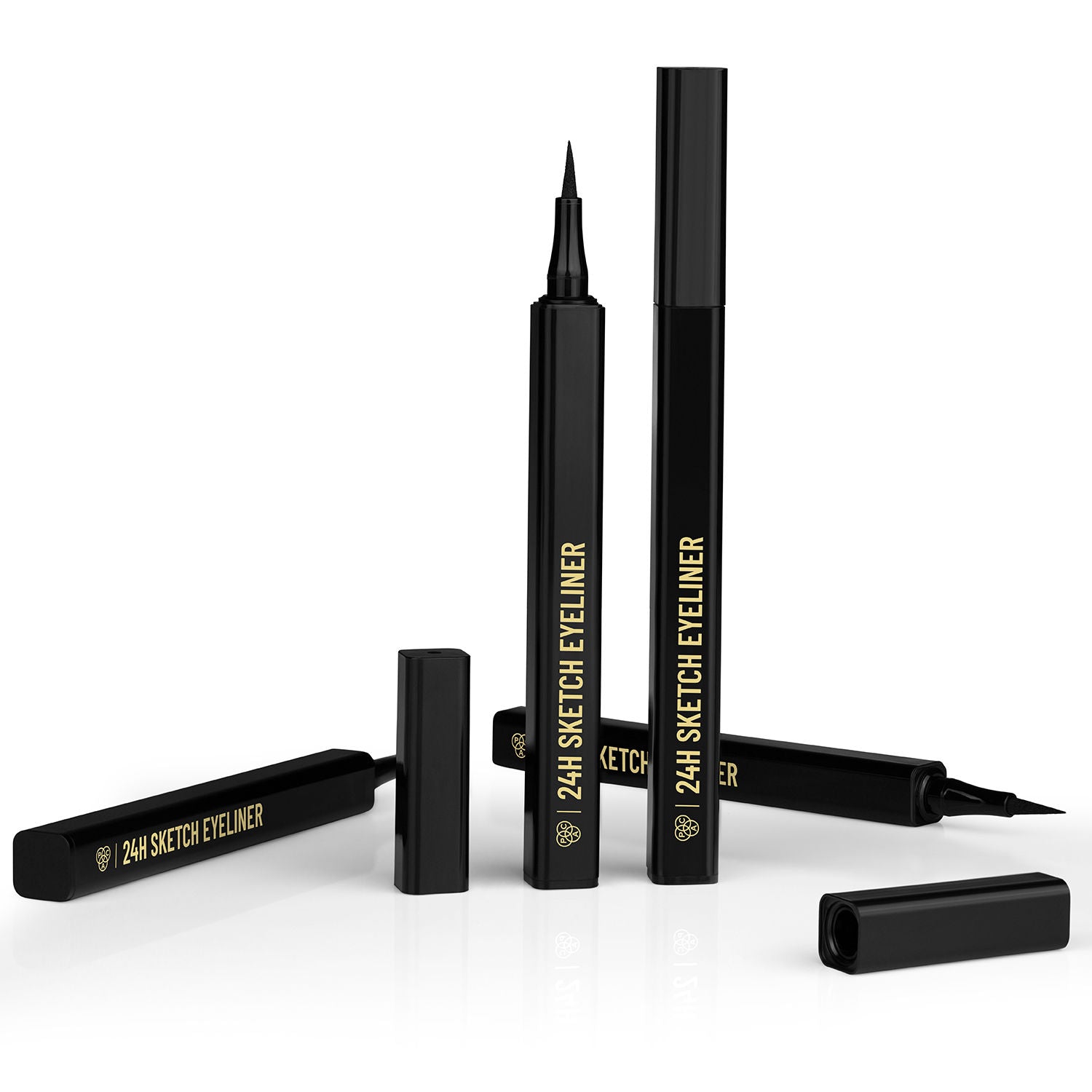24H Sketch Eyeliner - 0.2mm Precision Tip, Deep Black Matte Finish, Waterproof & Smudgeproof