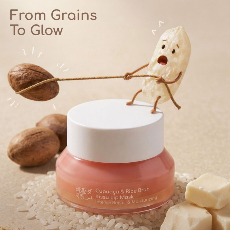 Kissu Lip Mask With Cupuacu Butter, Jojoba Oil, Rice Bran And Olive Oil