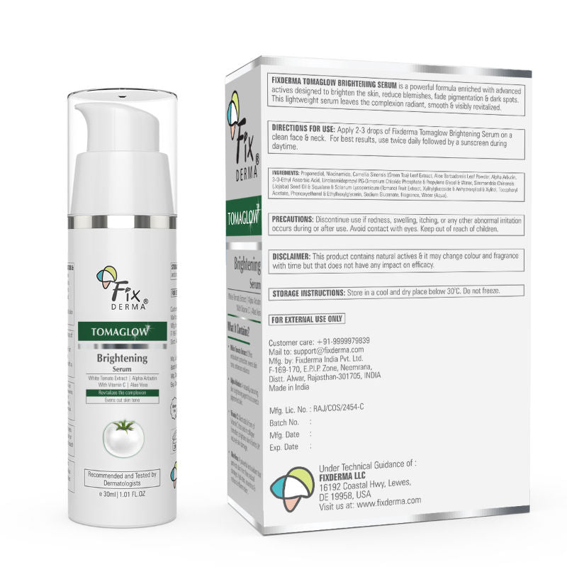 Tomaglow Skin Brightening Face Serum with Vitamin C & Niacinamide for Pigmentation