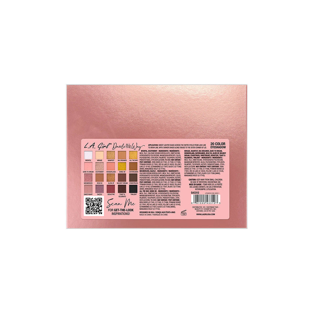 Dazzle All The Way 20 Color Eye Shadow Palette