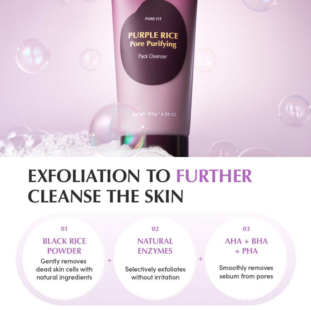 Purple Rice Pore Purifying Cleanser – Deep Pore Care & Sebum Control