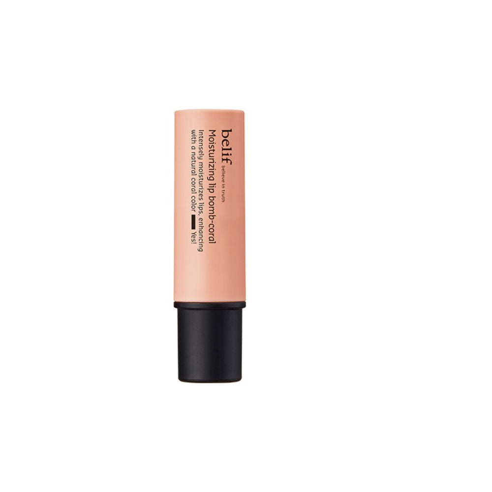 Moisturizing Korean Lip Bomb - Tinted Lip Mask, Lip Balm for Dry Lips with Shea Butter-Coral