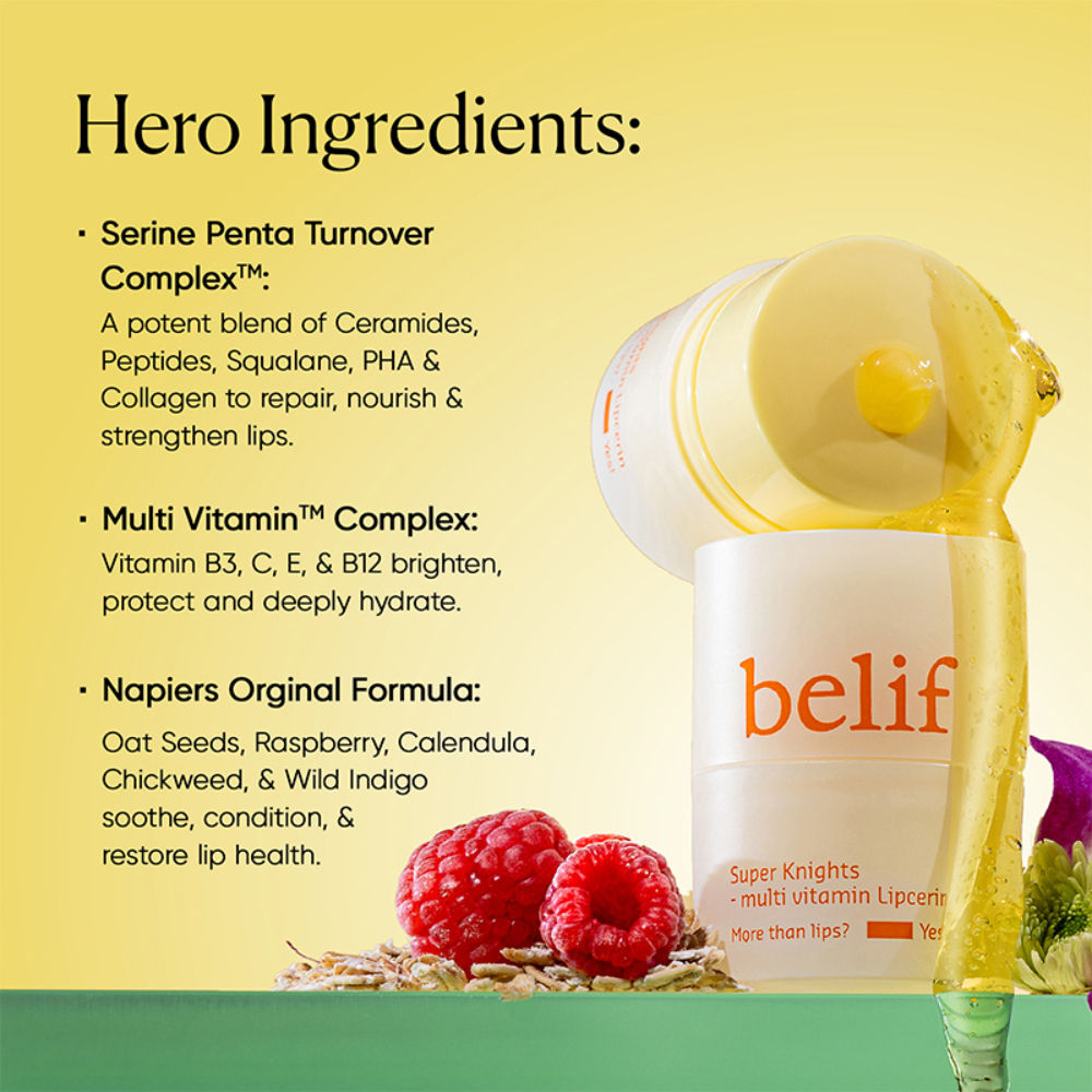 Superknight Multi Vitamin Lipcerin-Korean Lip Mask, Scrub & Glowy Balm with Ceramide & Peptide