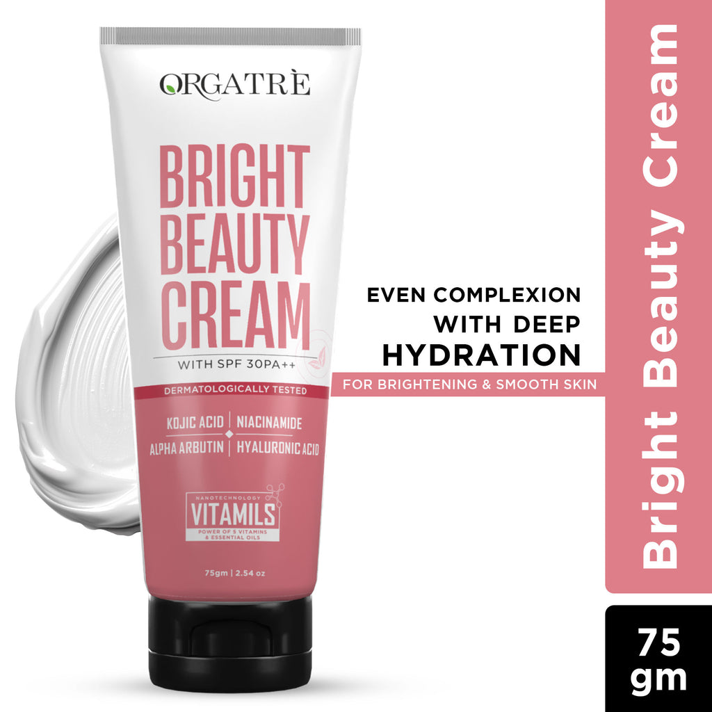 Bright Beauty Cream with Kojic Acid, Niacinamide & Hyaluronic Acid- Glowing Skin
