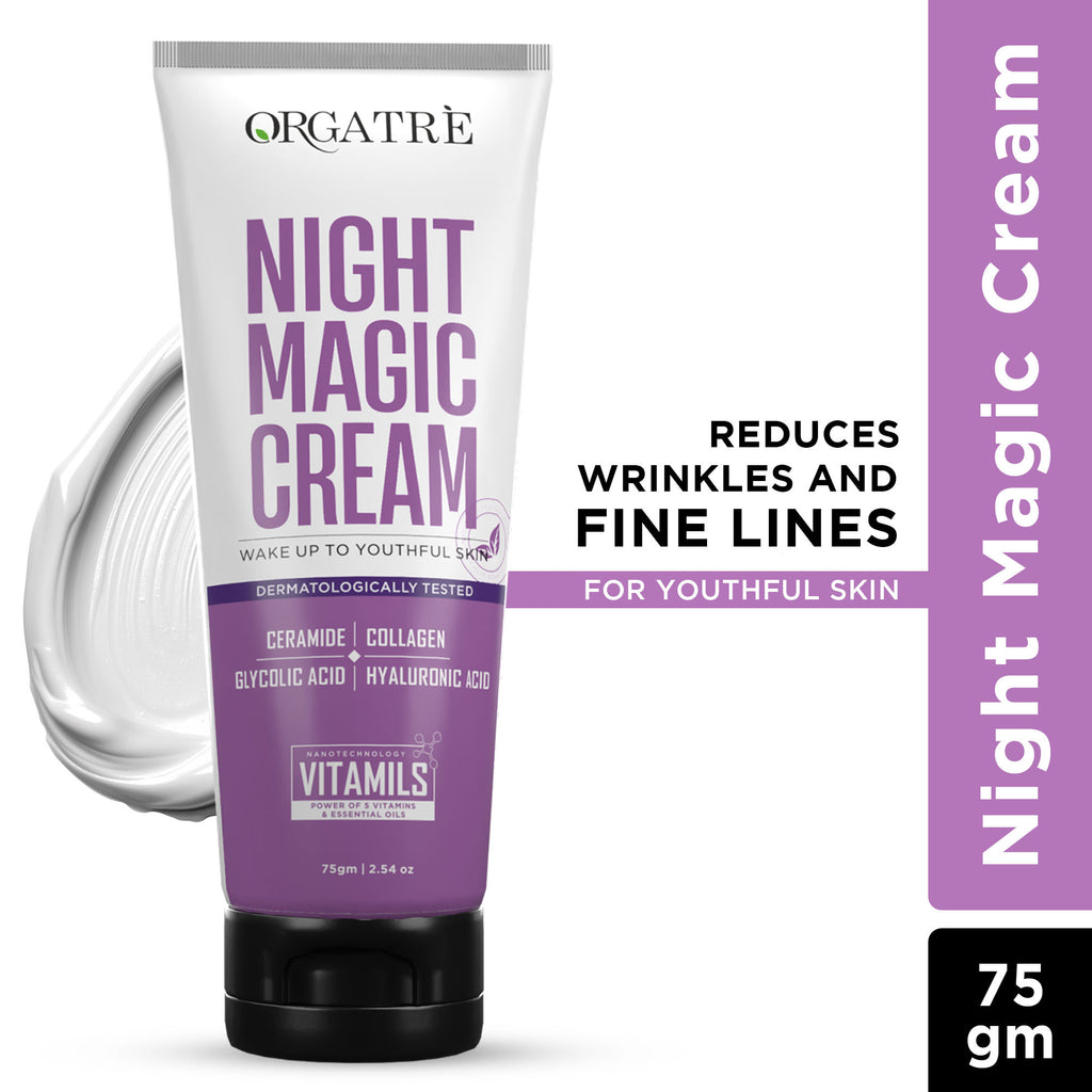 Reduces Wrinkles & Fine Lines, Anti-Aging Night Cream with Ceramide, Collagen