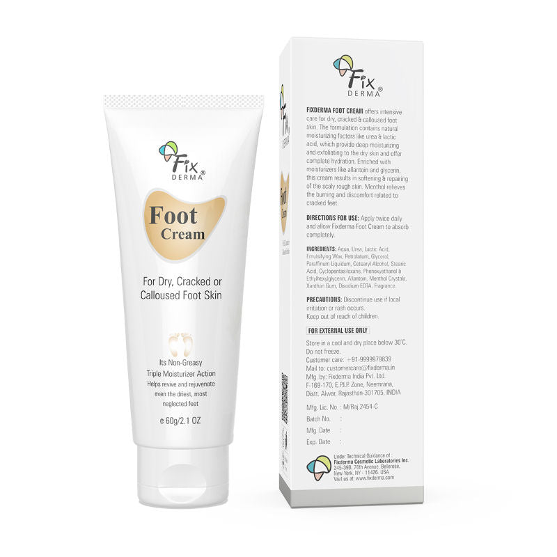 Foot Cream For Dry, Cracker Or Calloused Foot Skin