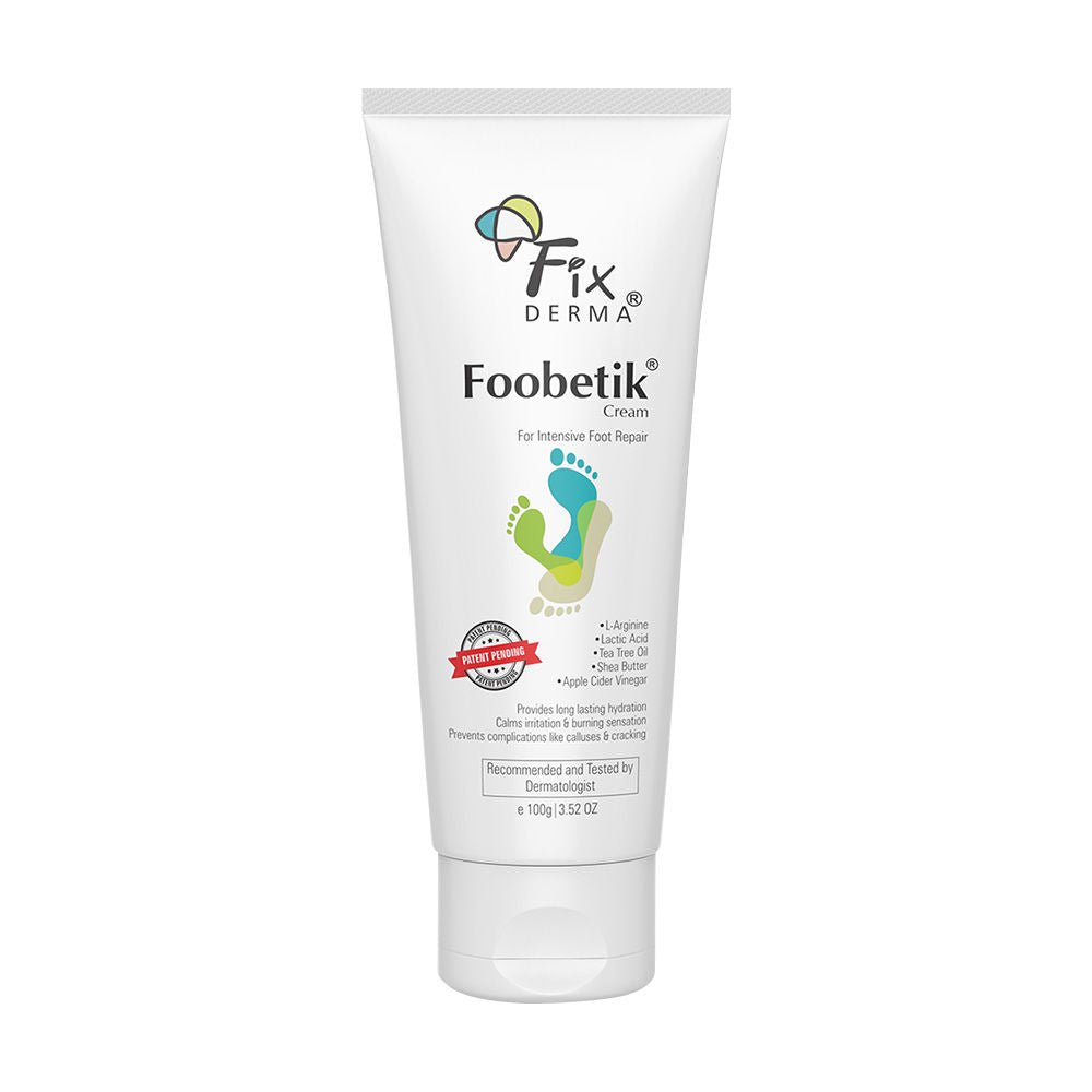 Foobetik Foot Cream with Lactic Acid & Shea Butter for Cracked Heels & Rough Feet
