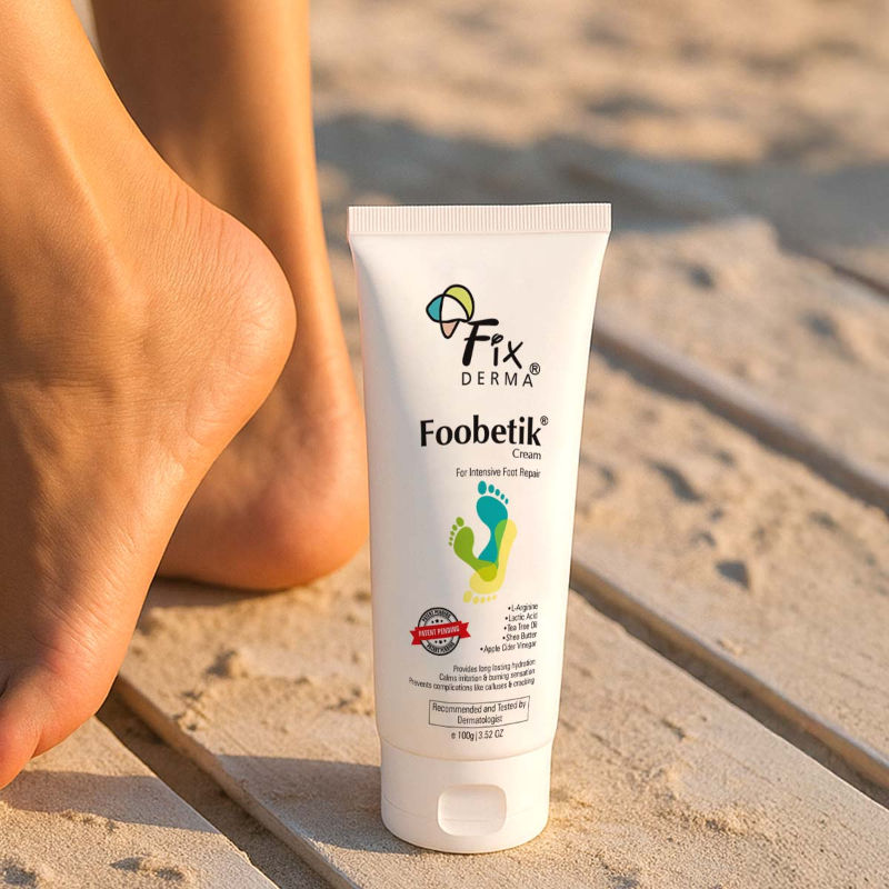 Foobetik Foot Cream with Lactic Acid & Shea Butter for Cracked Heels & Rough Feet