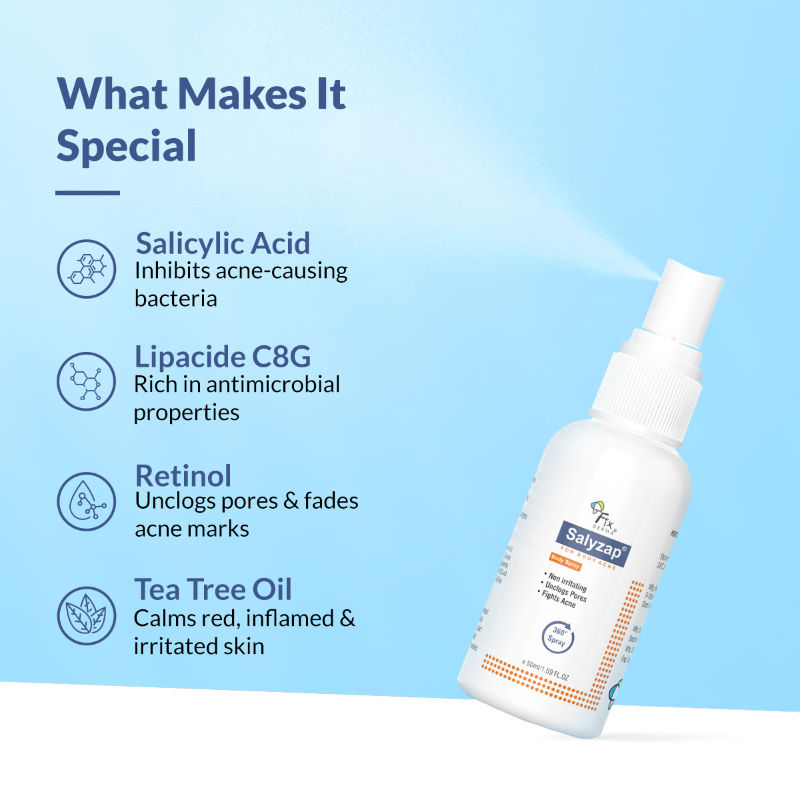 2% Salicylic Acid Salyzap Body Acne Spray