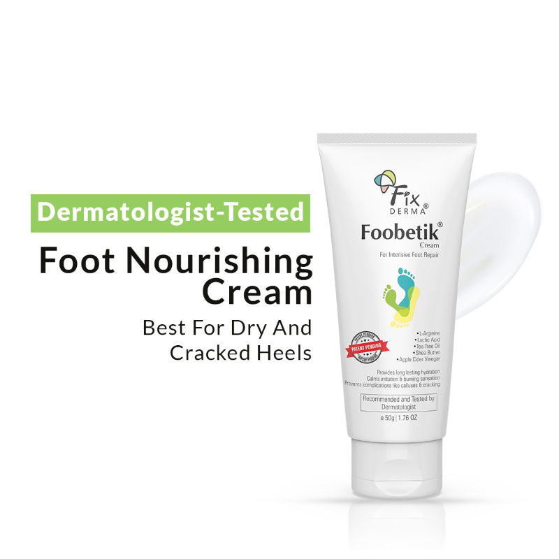 Foobetik Foot Cream with Lactic Acid & Shea Butter for Cracked Heels & Rough Feet - 50g